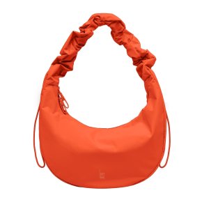 GOTBAG. Moon Bag Ruffle large monochrome hot coral